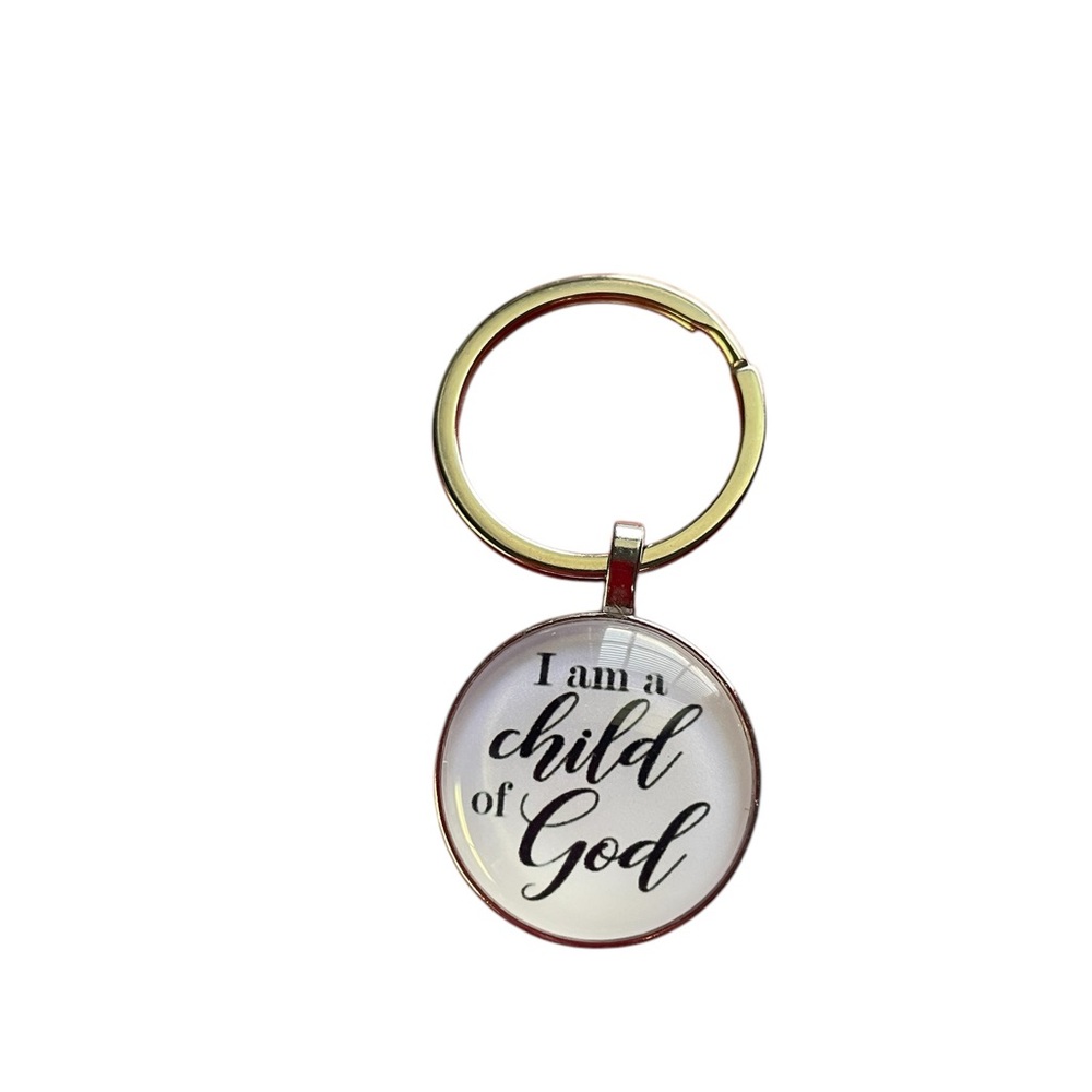 Inspirational Keychain with Gold Ring
